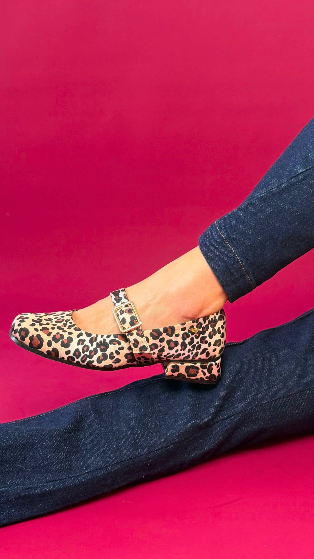 Mary Jane Punta Cuadrada Animal Print