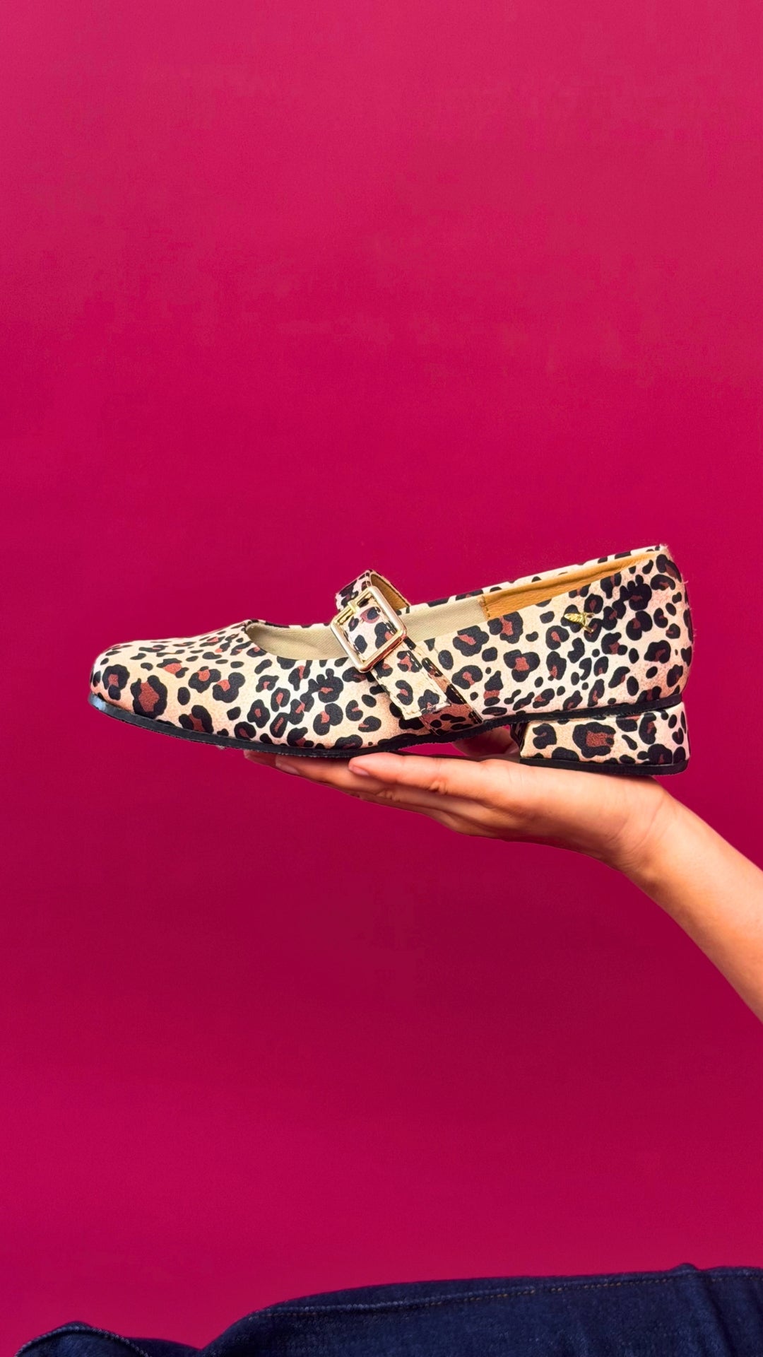 Mary Jane Punta Cuadrada Animal Print