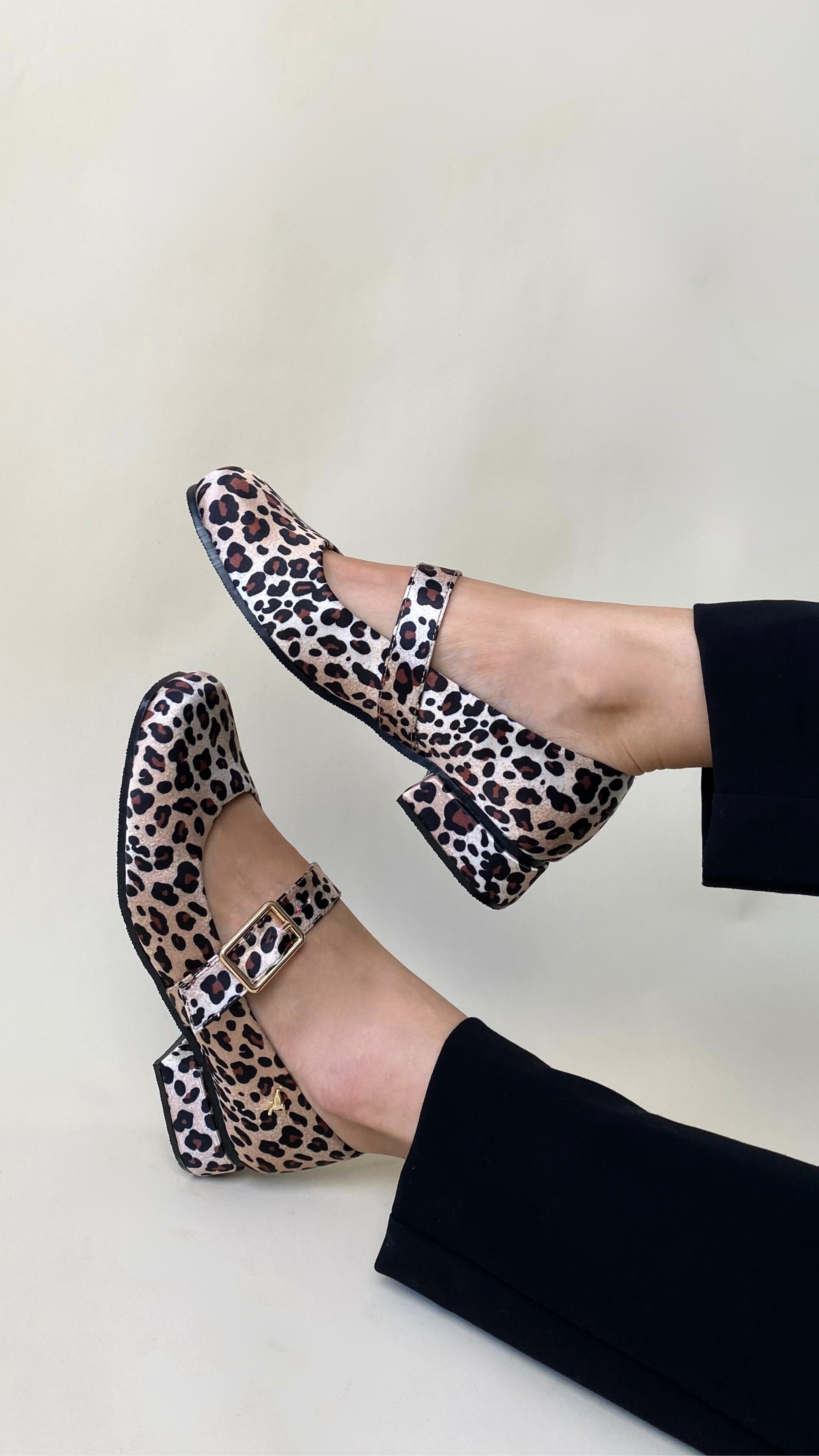 Mary Jane Punta Cuadrada Animal Print