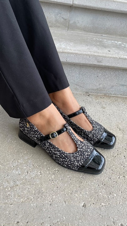 Black Patent Leather Square-Toe Mary Janes