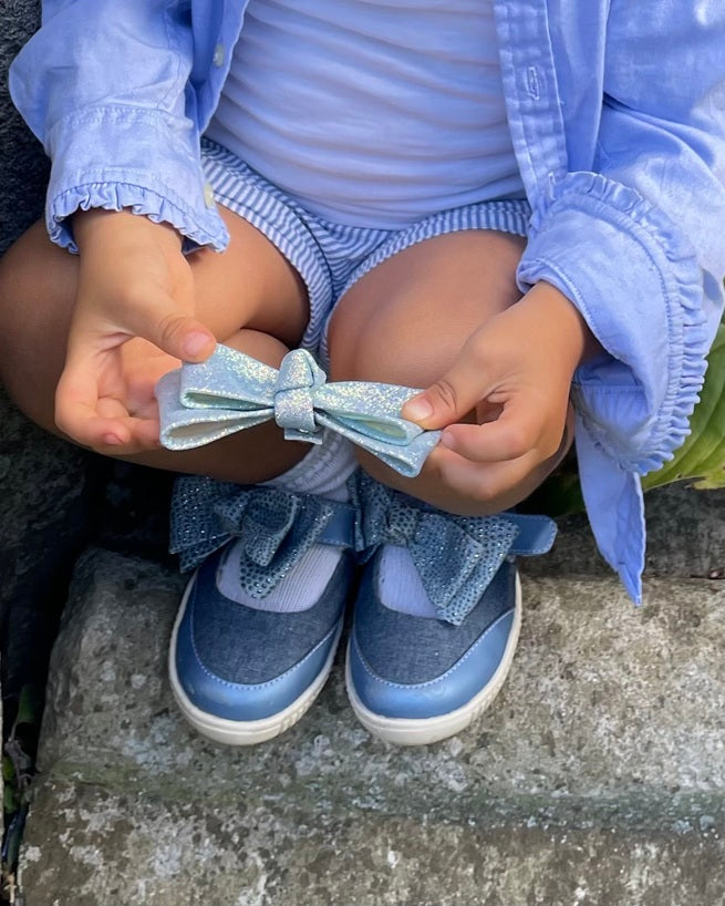 Tenis Estilo Mary Jane Niña Denim