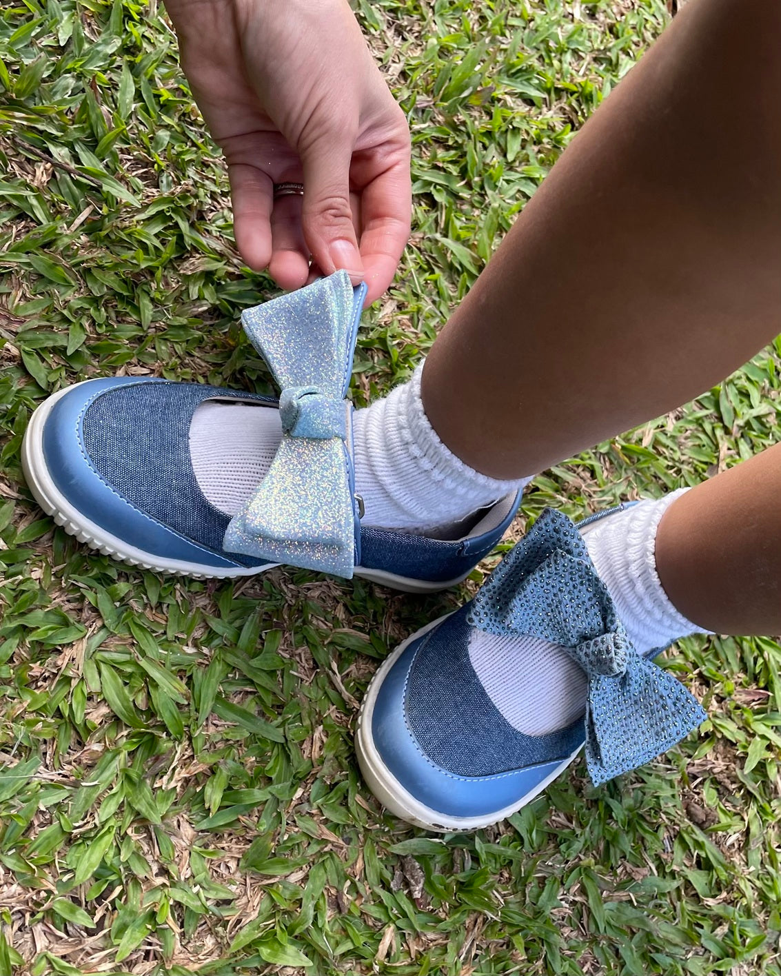 Tenis Estilo Mary Jane Niña Denim