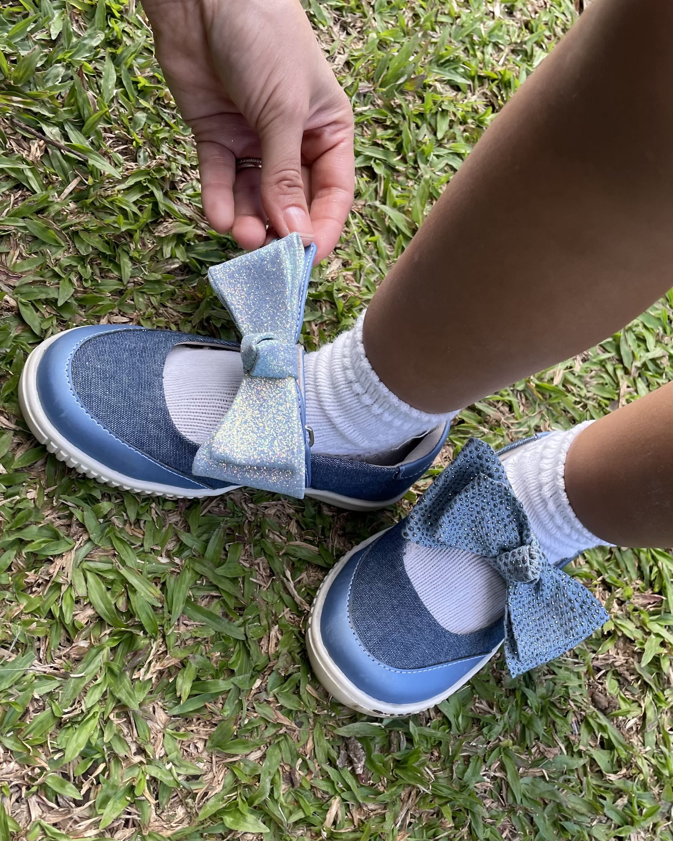 Tenis Estilo Mary Jane Niña Denim