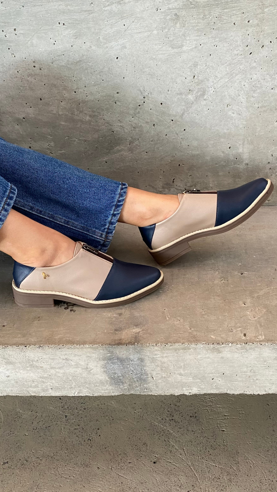 Oxford con ZipperAzul