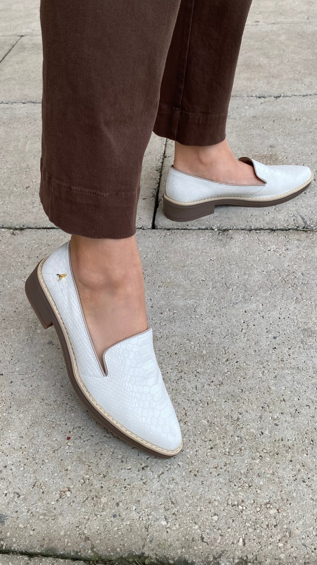 Mocasín Tipo SlipperPiton Crema