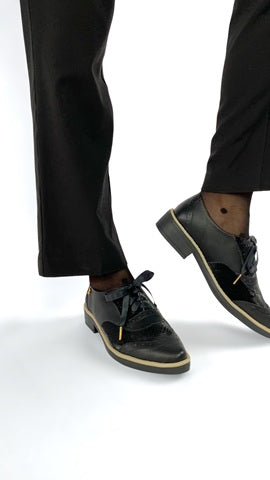 Black Metallic Napa Oxford
