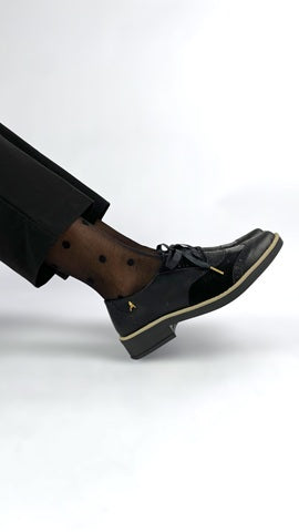 Black Metallic Napa Oxford