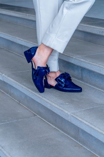 Blue Loafer with Cut-Out Details