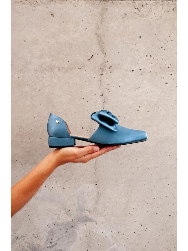 Mocasín Lazo con Detalles Cut-Out Azul Elemental