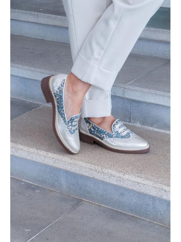 Mocasín con Detalle Grafico Tela-Mercurio