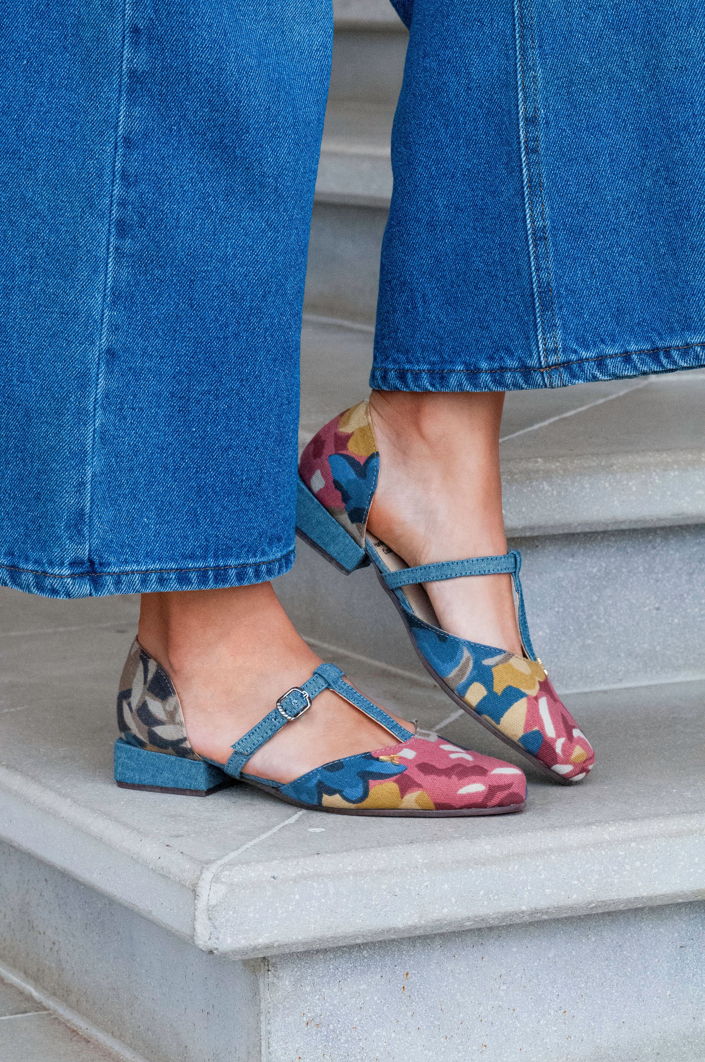 Mary Jane D'Orsay Denim