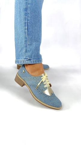 Derby Wingtip Punta Redonda Curri Cielo