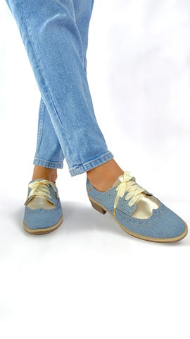 Derby Wingtip Punta Redonda Curri Cielo