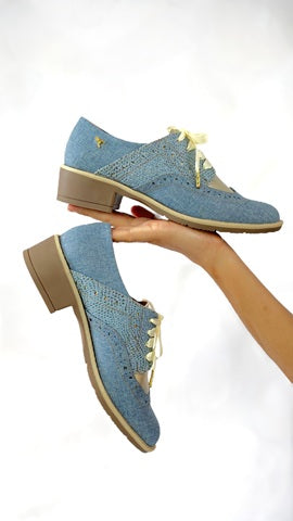 Derby Wingtip Punta Redonda Curri Cielo