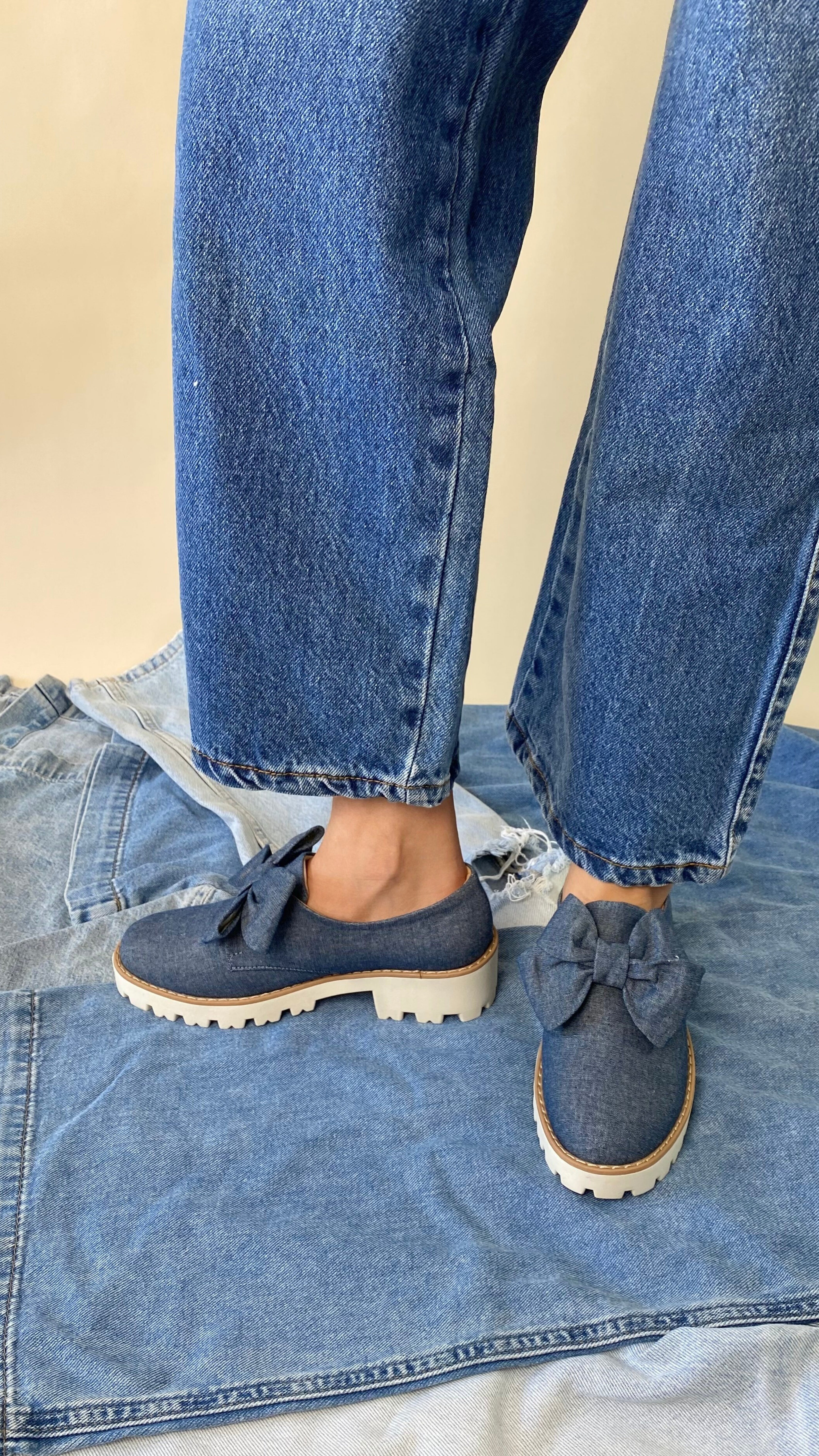 Mocasín con Lazo Denim
