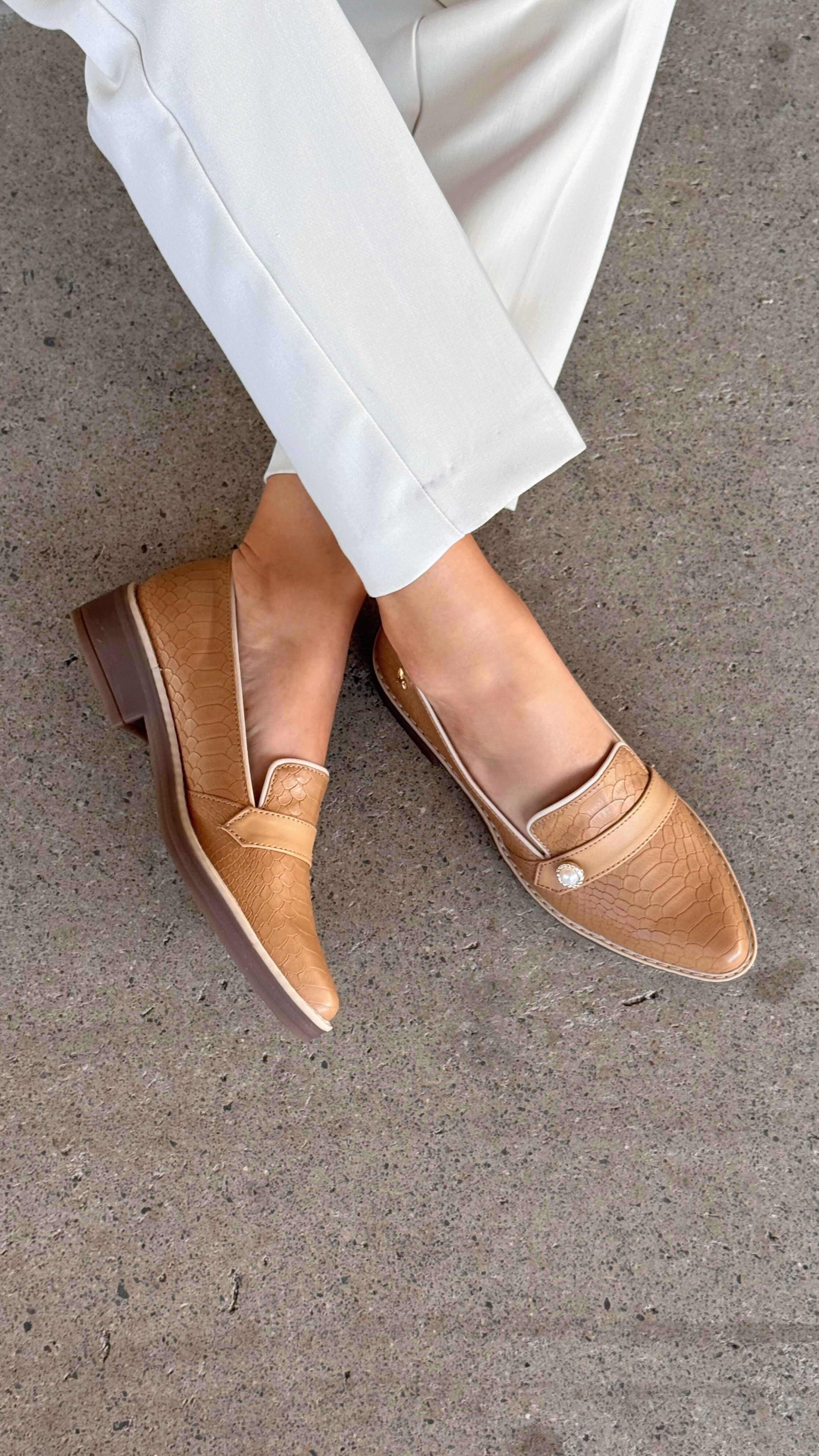 Mocasín Antifaz Piton Camel