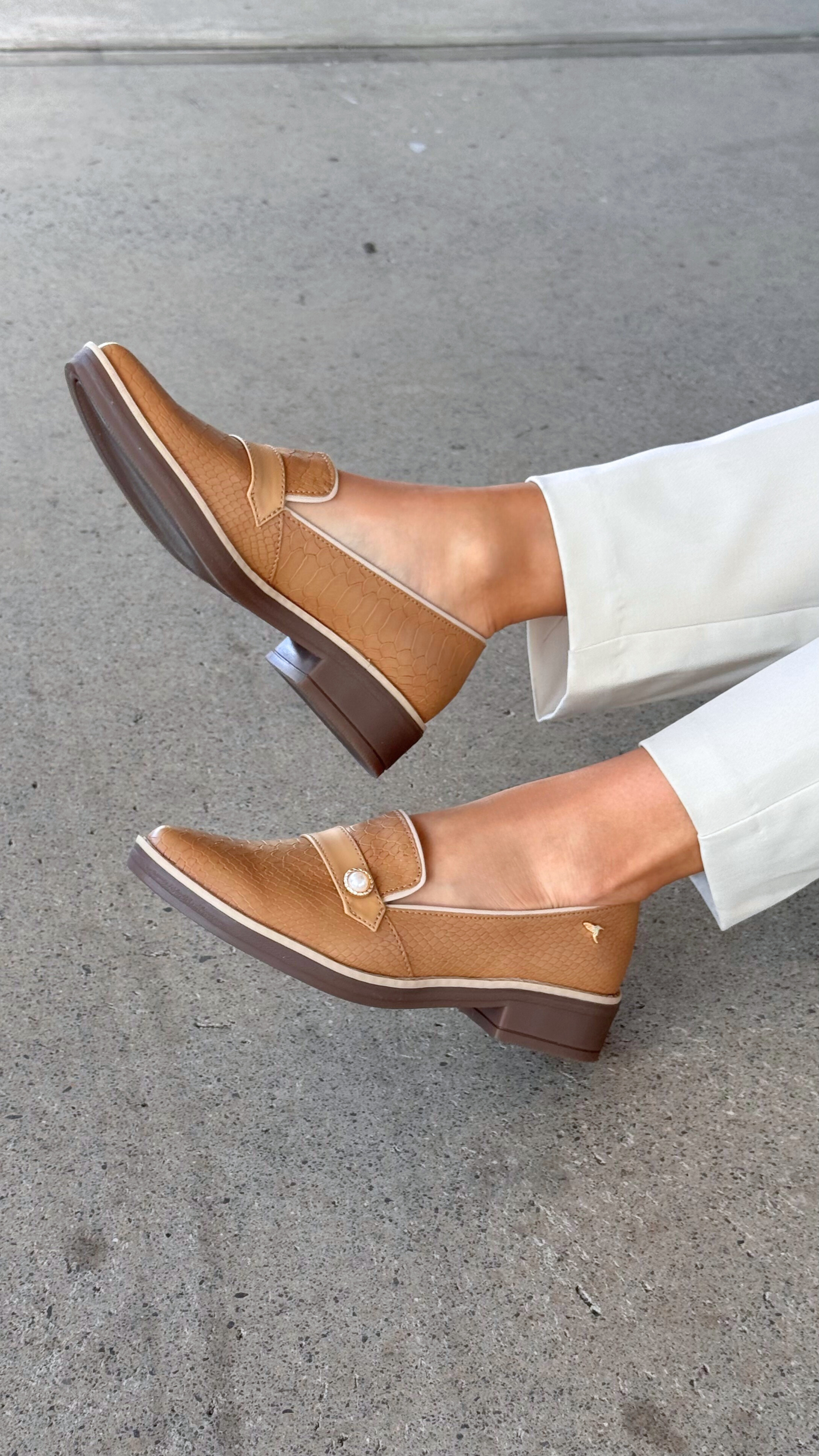Mocasín Antifaz Piton Camel