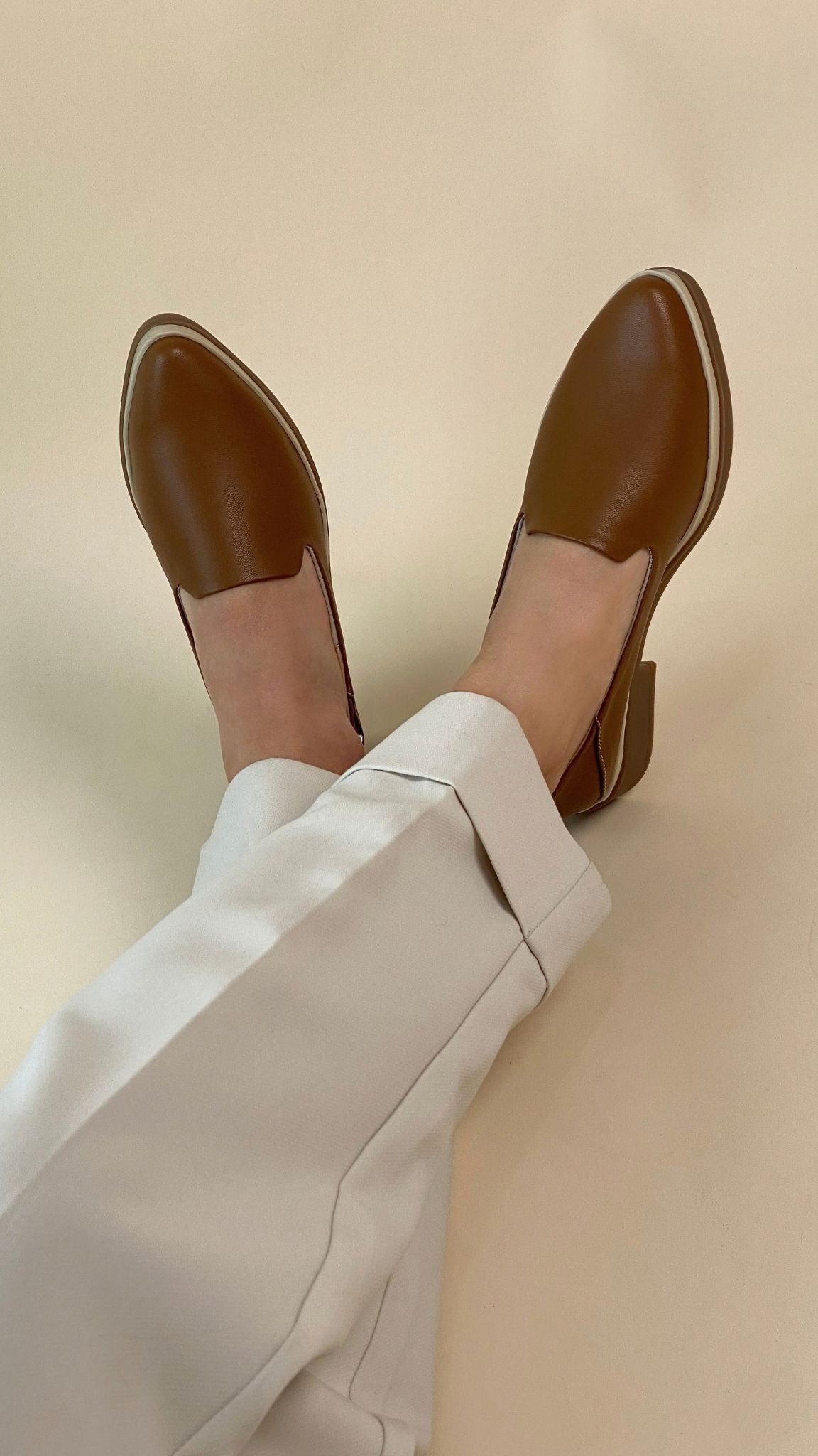 Piton Camel Penny Loafer