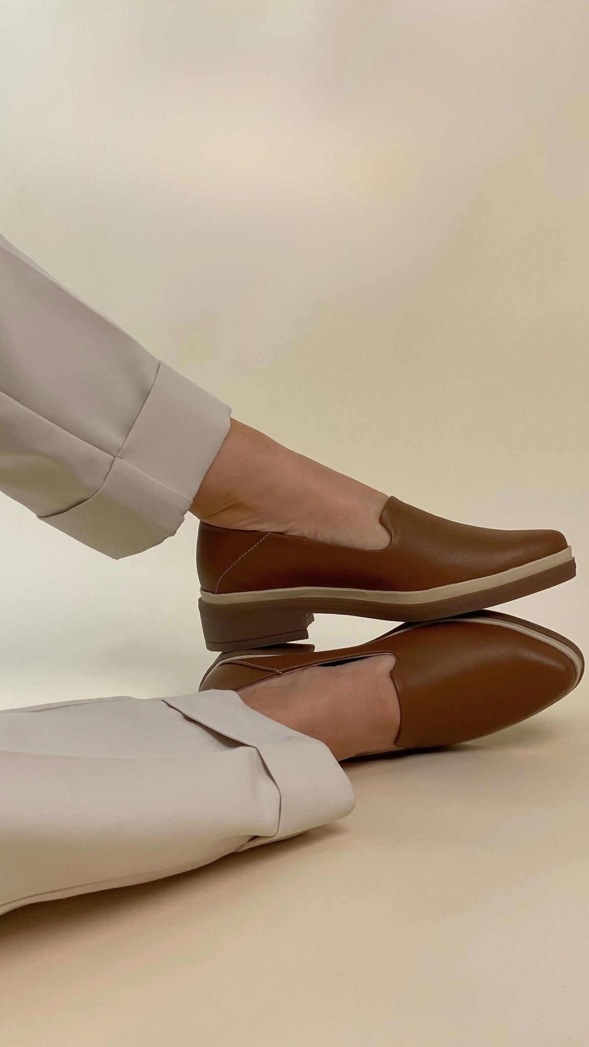 Piton Camel Penny Loafer