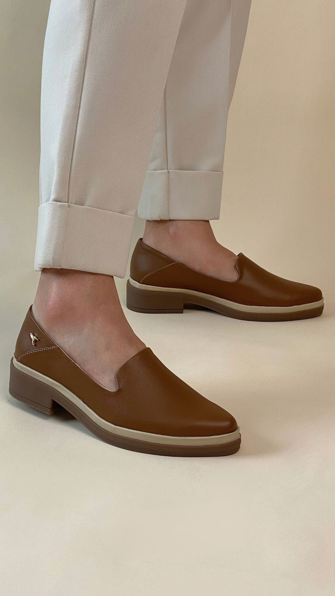 Piton Camel Penny Loafer