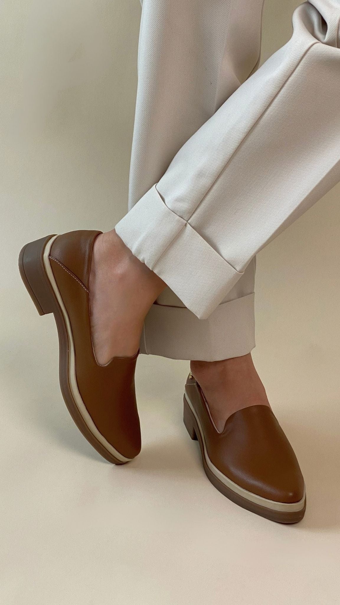 Piton Camel Penny Loafer