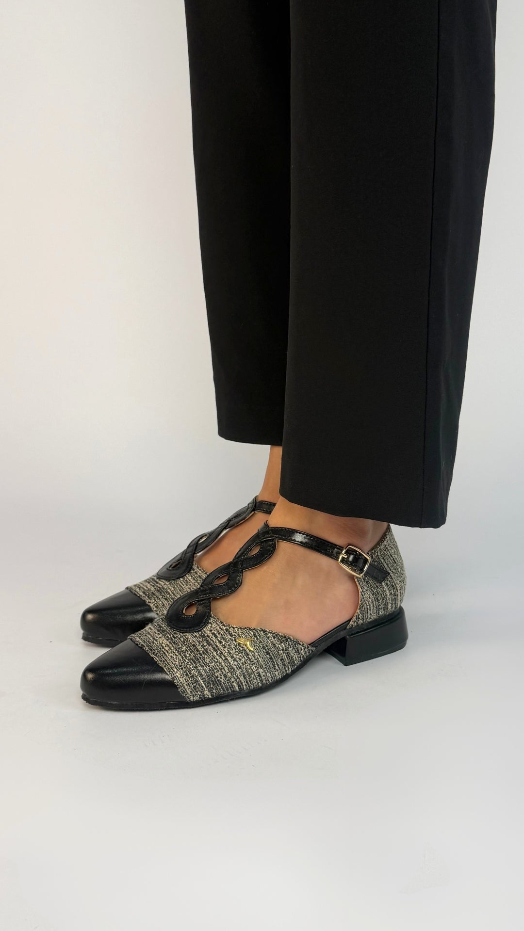 Mary Jane Black Lizard D'Orsay