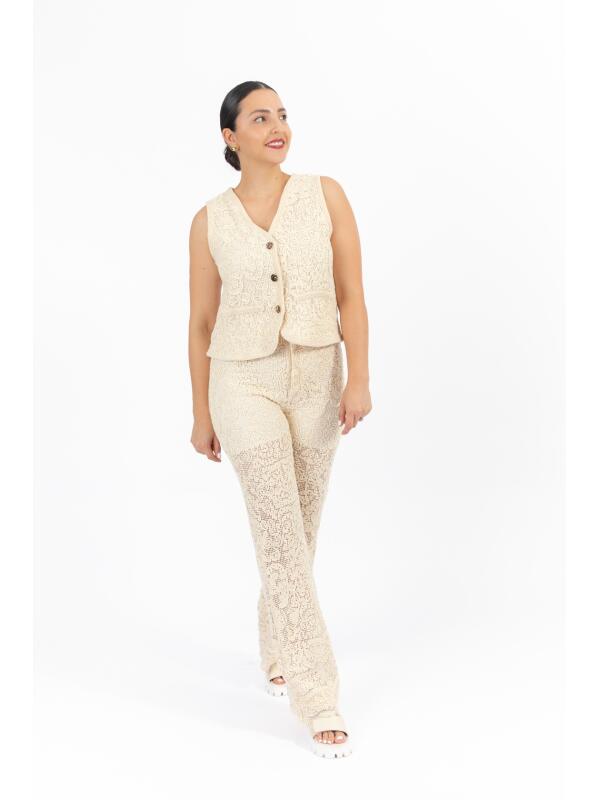 Beige Knit Set