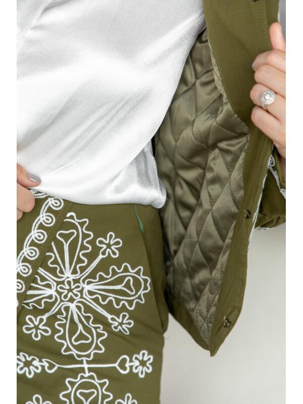 Conjunto Chaqueta Falda Verde Olivo