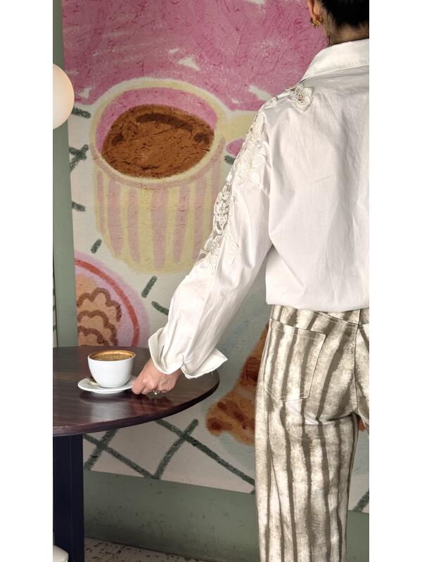 Camisa Encaje Beige
