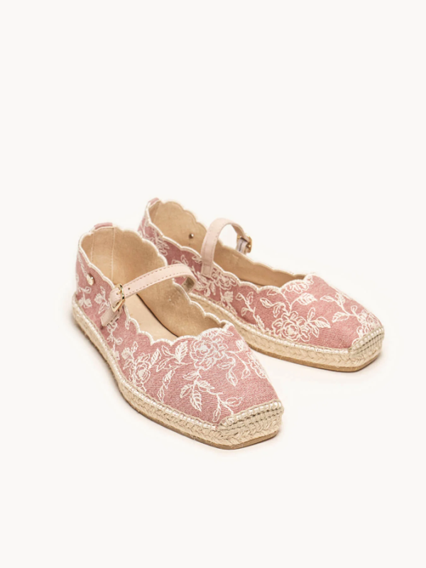 Alpargata Bordada Rosado