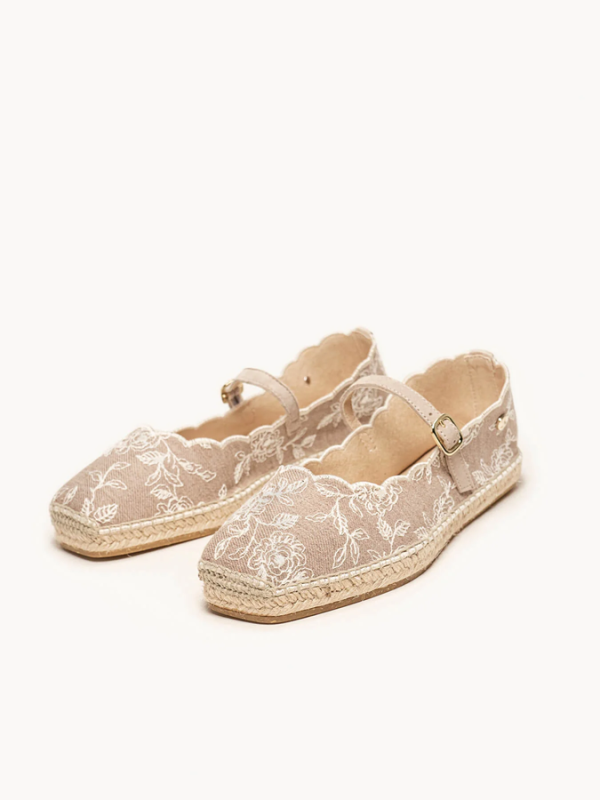 Alpargata Bordada Piedra