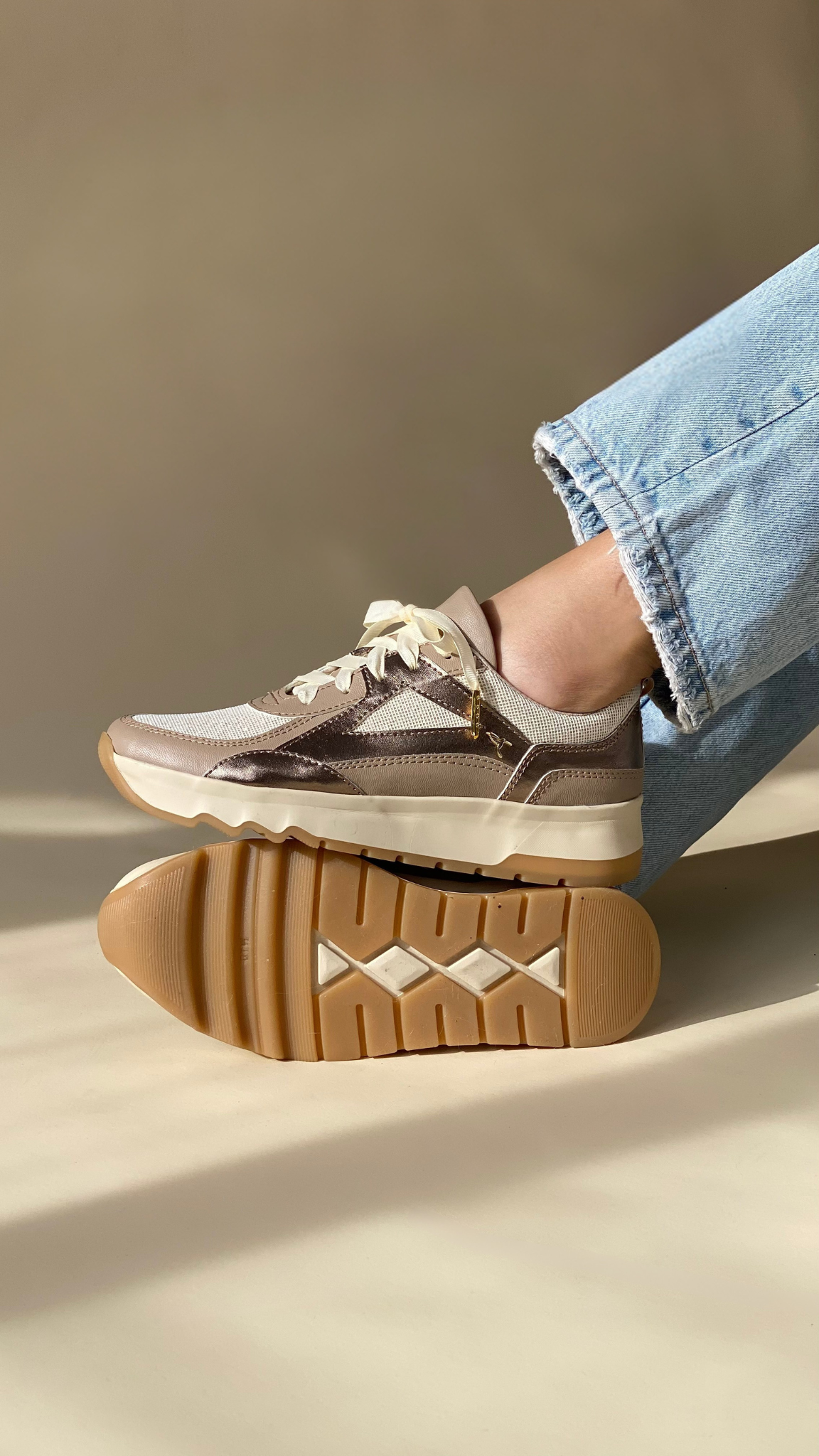 Metallic Nappa Essential Urban Sneakers Mercurio