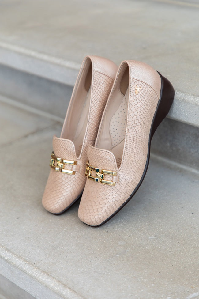 Mocasín Clásico con Accesorio de Lujo Nude