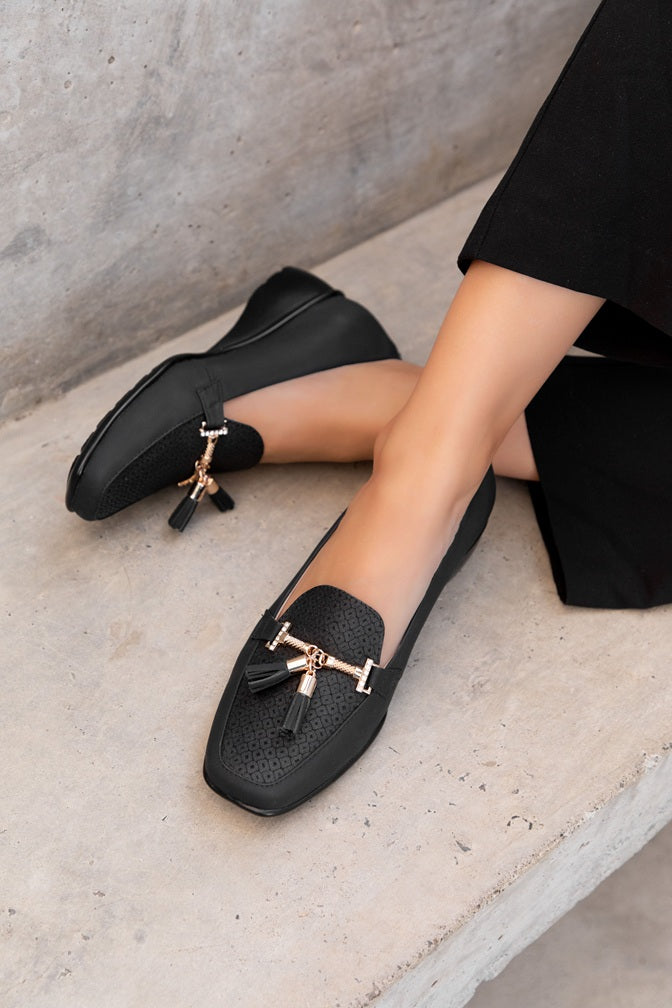 Mocasín Formal con Borlas Negro