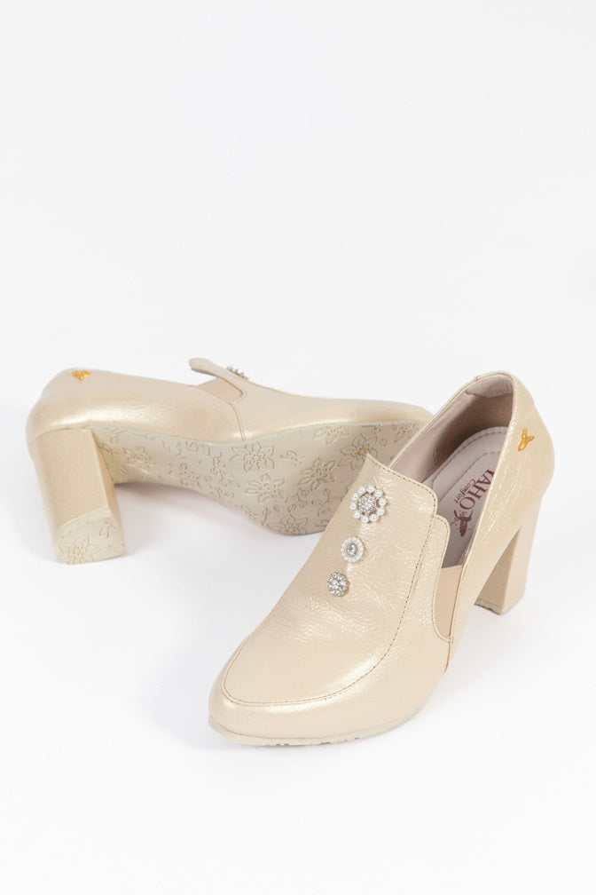 Tacon Estilo Victoriano Blanco Ostra