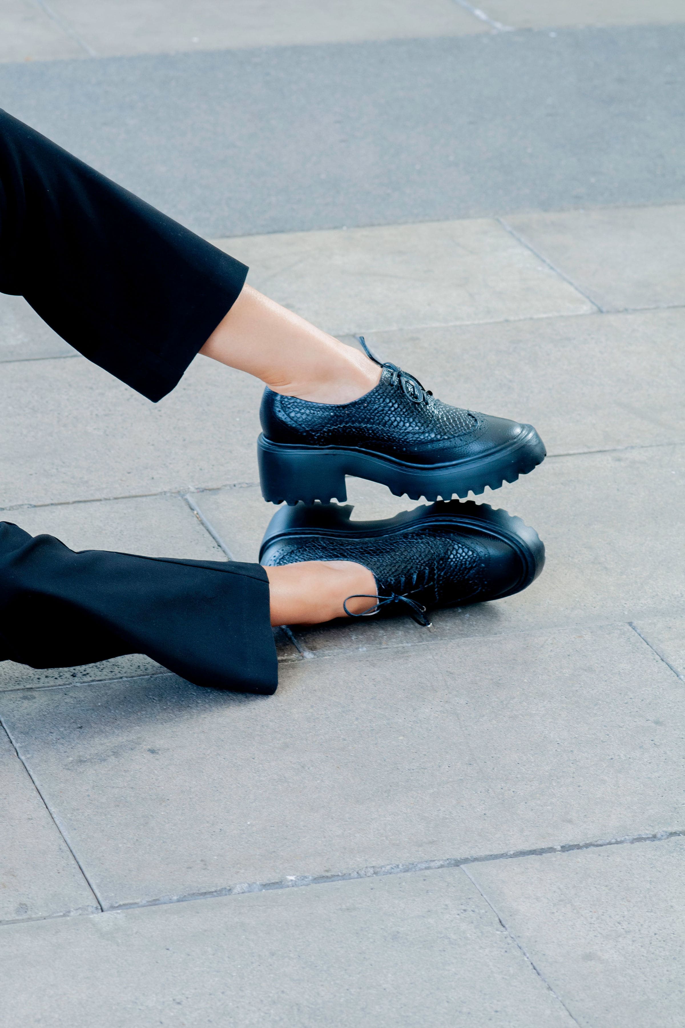 Oxford Clásico Chunky Negro-Liso