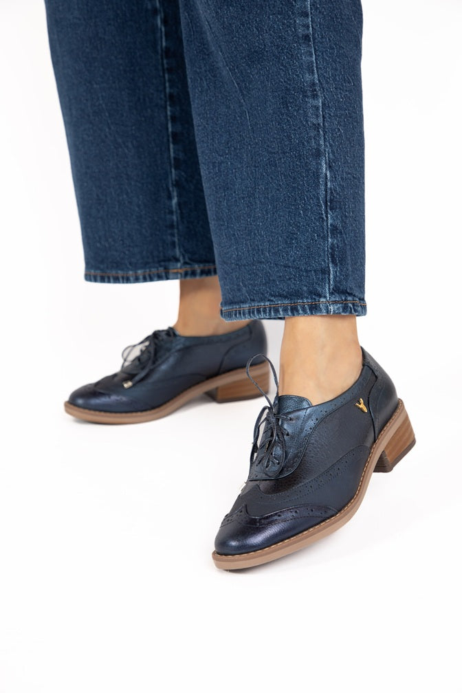 Oxford Clásico Casual Azul