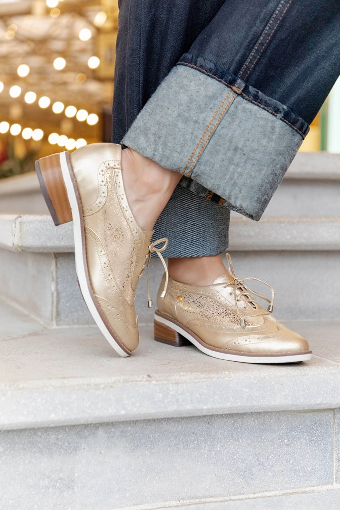 Oxford Clásico Casual Oro