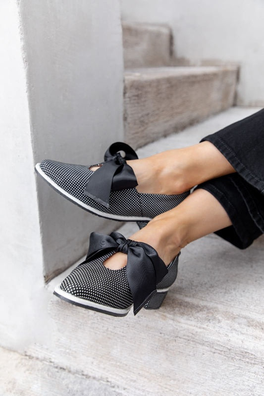 Mocasín Lazo de Cinta Negro
