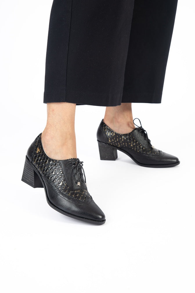 Black Heel Oxford
