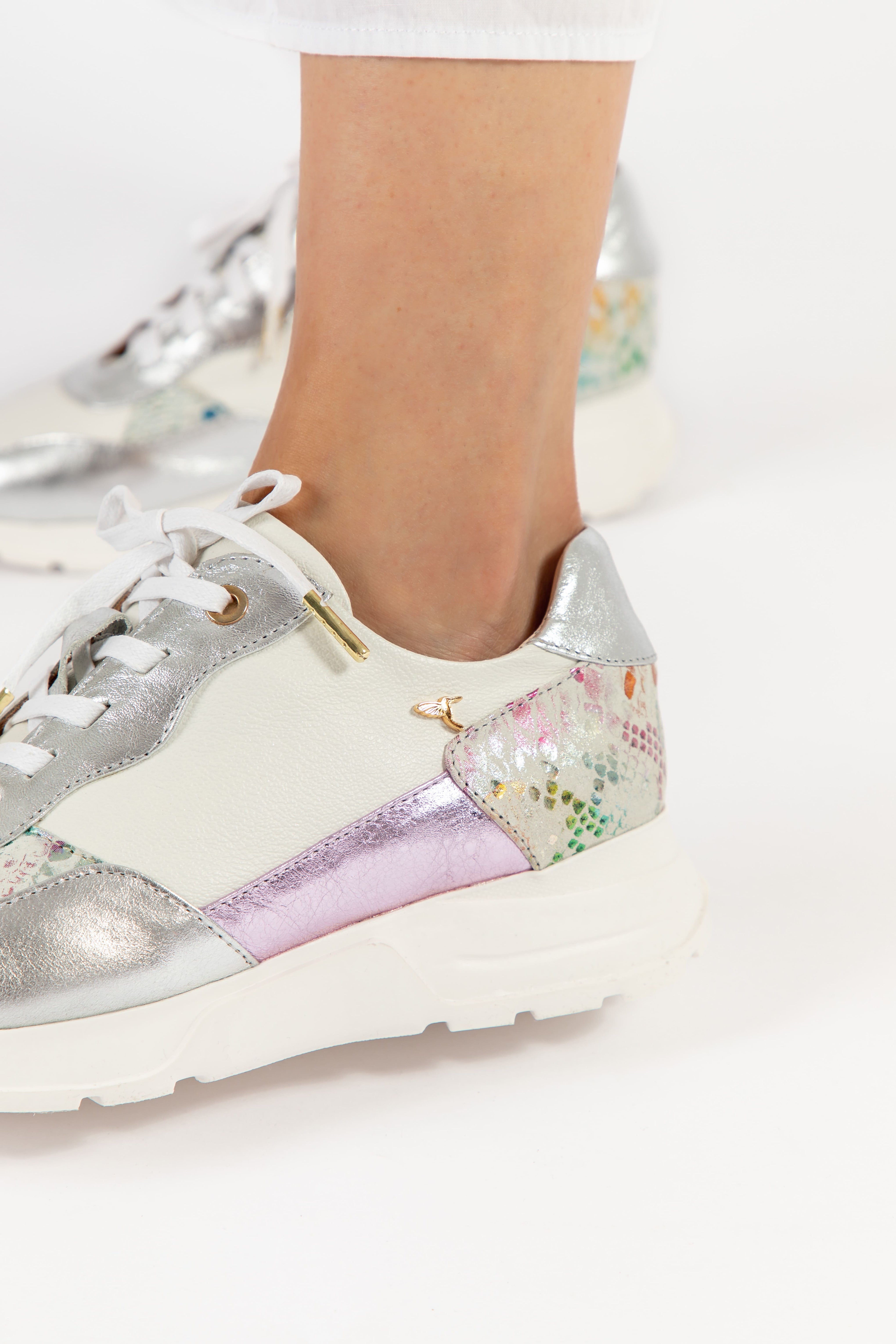 Casual Travel Silver Sneakers