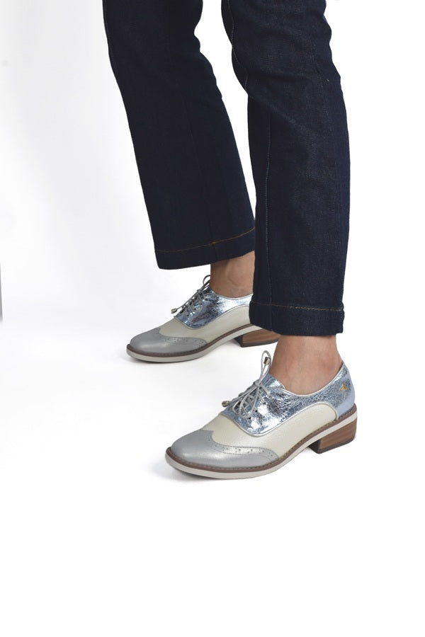 Silver Wingtip Oxford