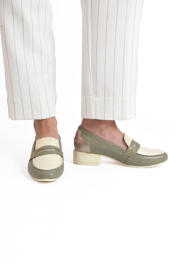 Olive Green Working Girl Loafer