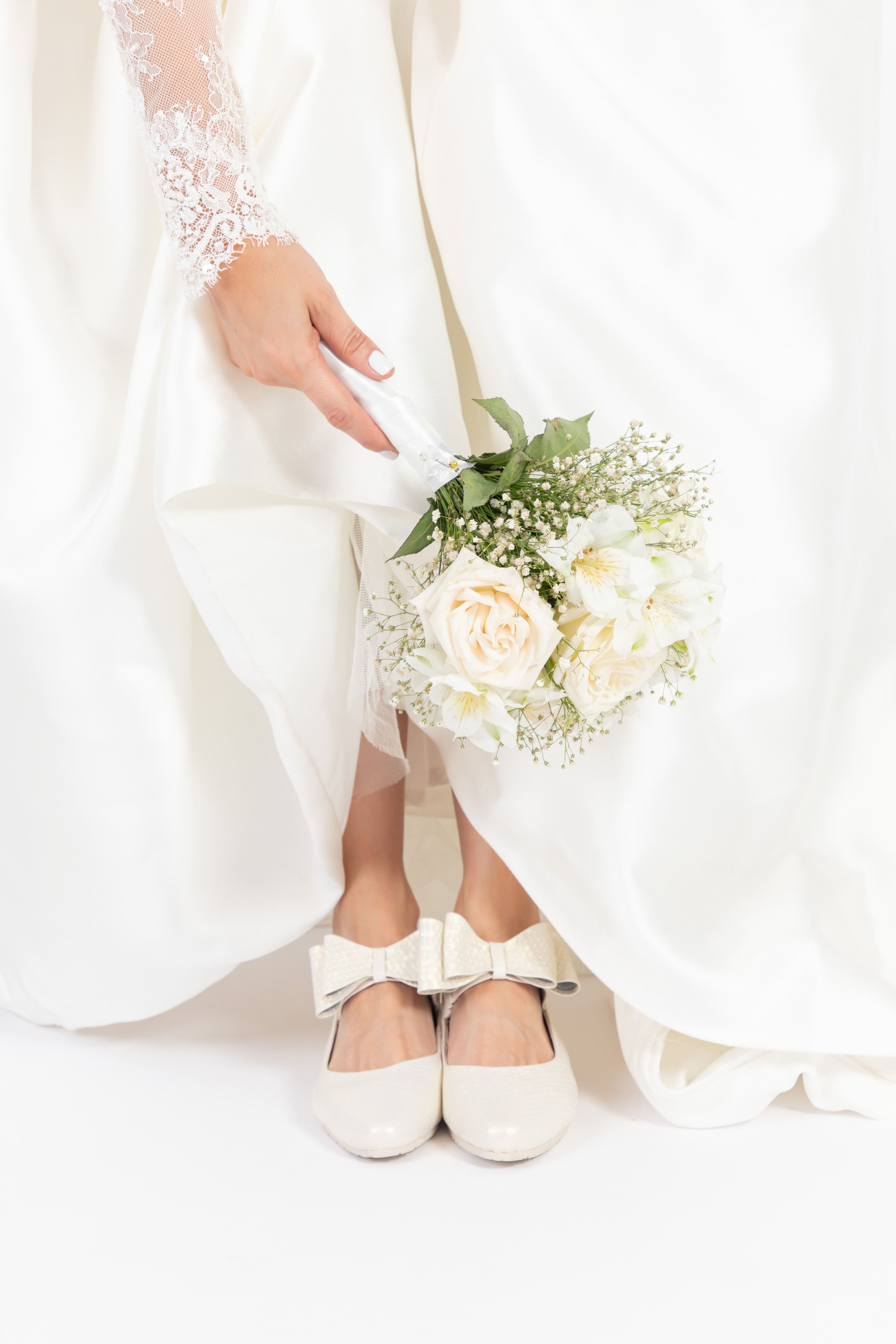 Mary Jane Elastic Strap With Bow Powder