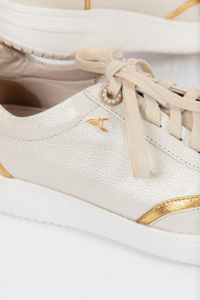 Tenis Low-Profile Beige