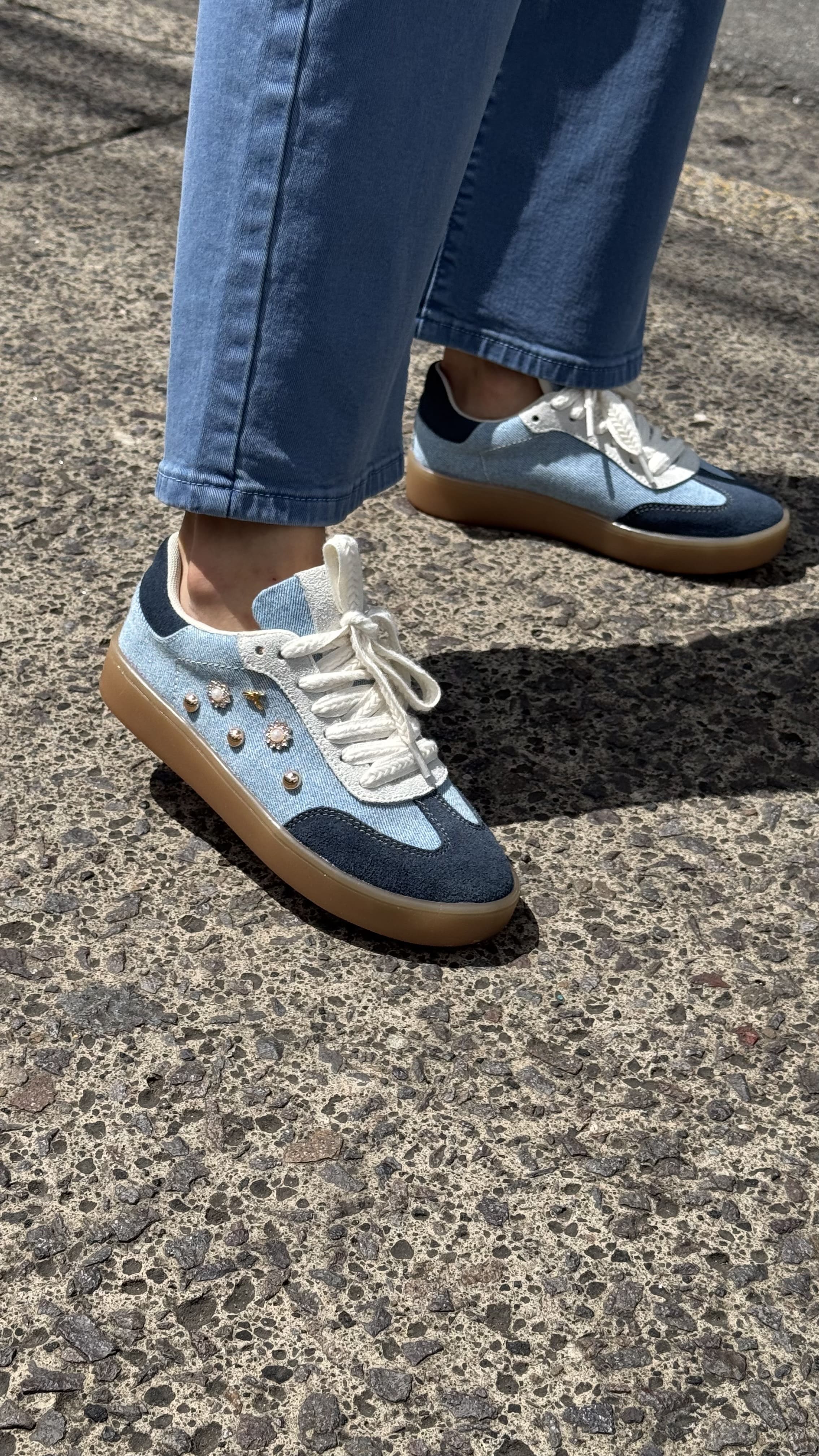 Classic Urban Blue Denim Sneakers
