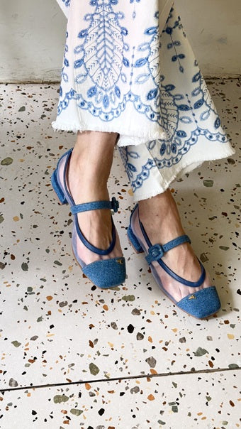 Mary Jane Azul Mezclilla Denim Steps