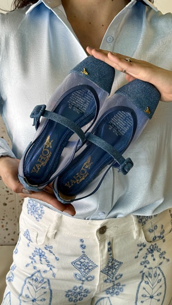Mary Jane Azul Mezclilla Denim Steps