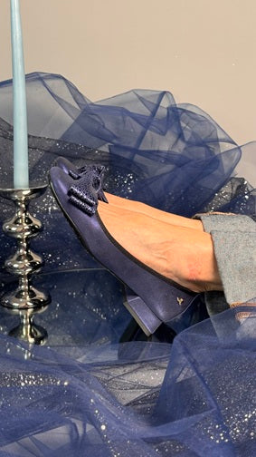 Flats con Lazo Atemporal Azul