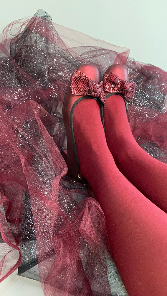 Timeless Cordovan Bow Flats